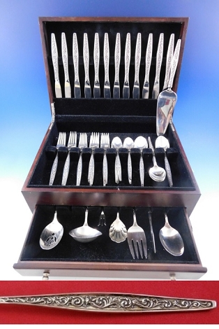 Renaissance Scroll by Reed and Barton Sterling Silver Flatware Set 68 pieces